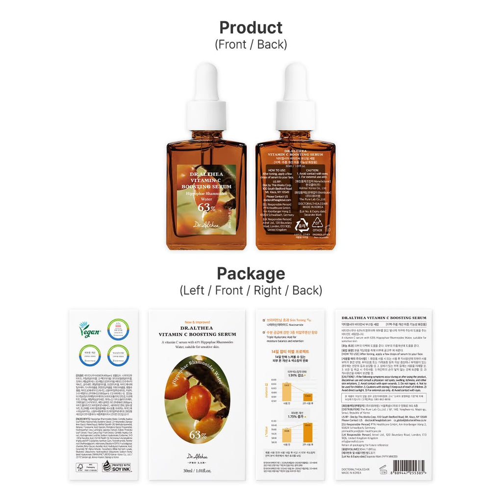 Dr.Althea Vitamin C Boosting Serum, Korean Skin Care with TXA, 1.01 Fl Oz | Helps Remove Dark Spots & Uneven Skin Tone with Tranexamic acid, Niacinamide, Daily Face Moisturizer for All Skin Types