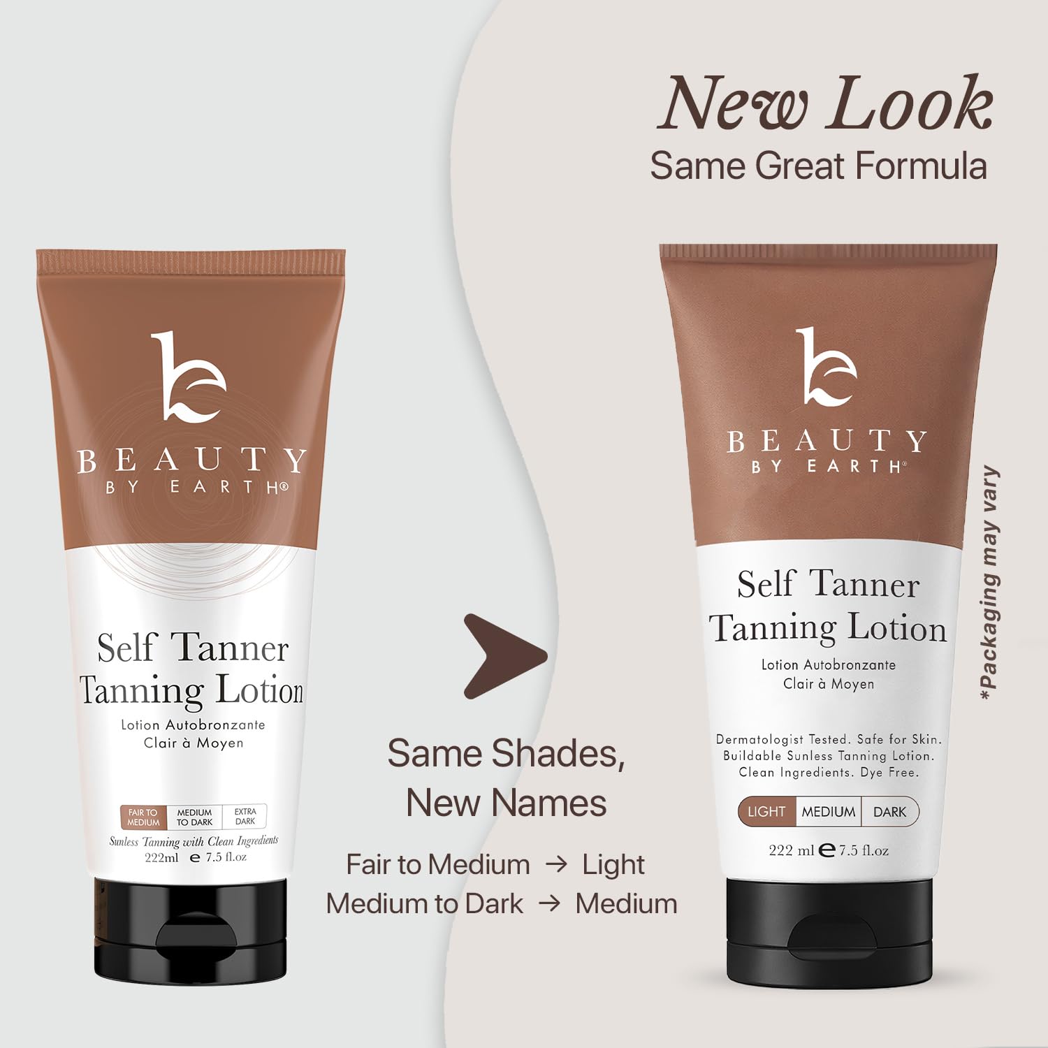 Beauty by Earth Self Tanner - USA Made with Natural & Organic Ingredients, Moisturizing Self Tanning Lotion with Aloe Vera & Coconut for a Natural Glow, Streak-Free Fake Tan (Medium)