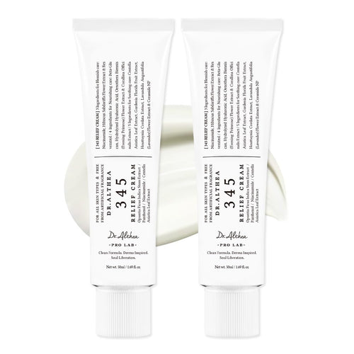 Dr.Althea 345 Relief Cream, Korean Skincare, 1.69 Fl Oz (Ver.2 - Pack of 1) | PDRN, Hyaluronic Acid for Instant Hydration, Blemish, Post-Acne Vegan Face Moisturizer with Centella, Non-comedogenic
