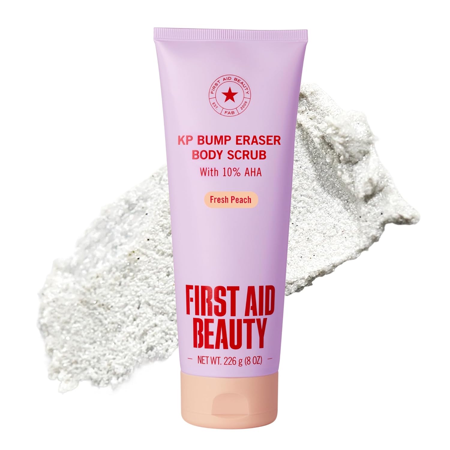 First Aid Beauty KP Bump Eraser Body Scrub with 10% AHA - Dermatologist-Tested Keratosis Pilaris Exfoliator - Support for Rough Bumps, Uneven Skin Texture & Strawberry Skin - Sensitive Skin