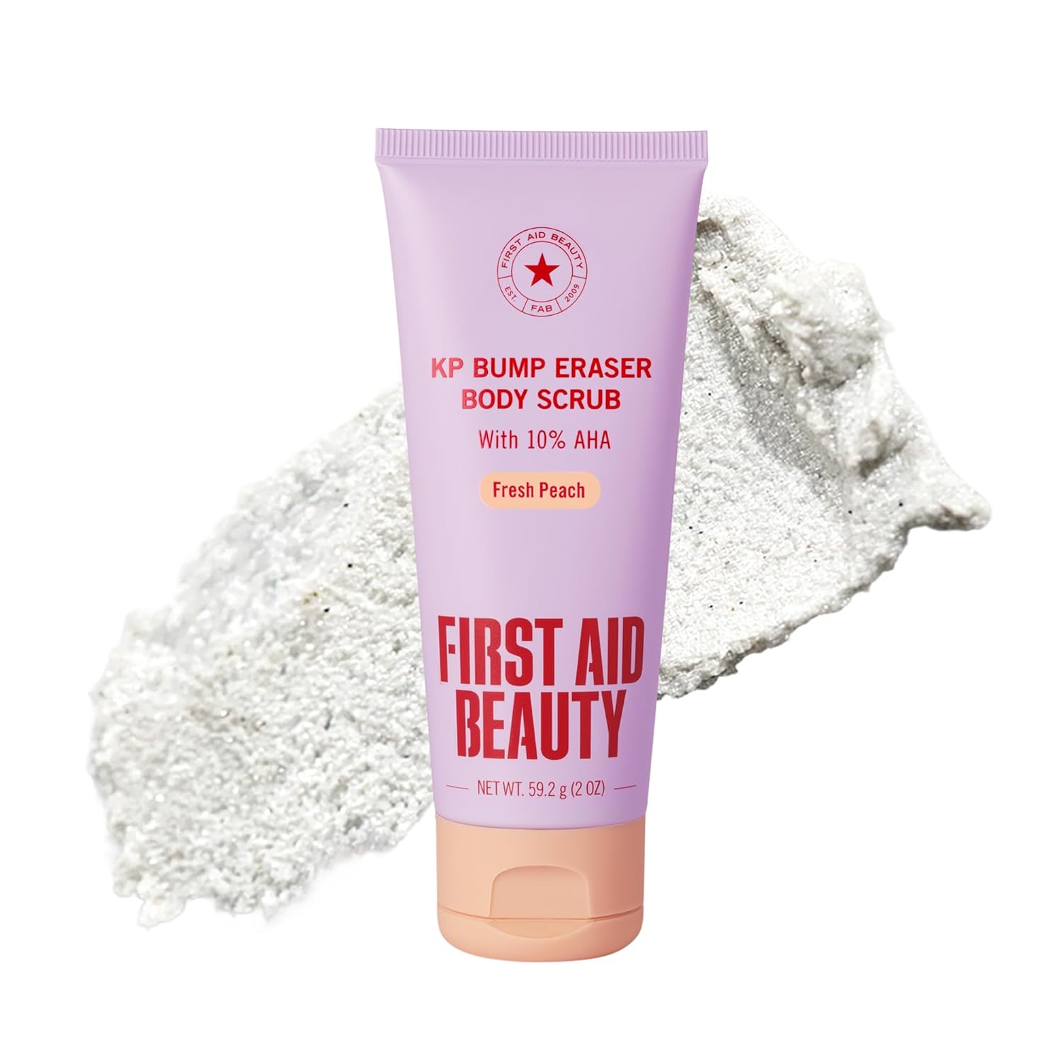 First Aid Beauty KP Bump Eraser Body Scrub with 10% AHA - Dermatologist-Tested Keratosis Pilaris Exfoliator - Support for Rough Bumps, Uneven Skin Texture & Strawberry Skin - Sensitive Skin