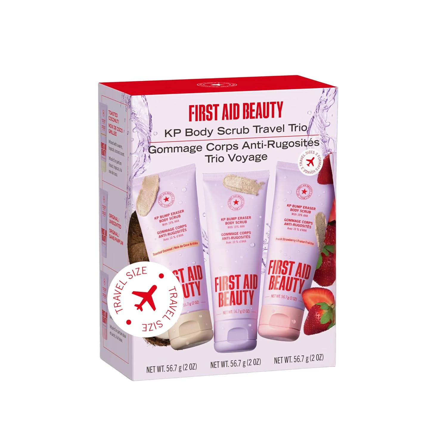 First Aid Beauty KP Bump Eraser Body Scrub with 10% AHA - Dermatologist-Tested Keratosis Pilaris Exfoliator - Support for Rough Bumps, Uneven Skin Texture & Strawberry Skin - Sensitive Skin
