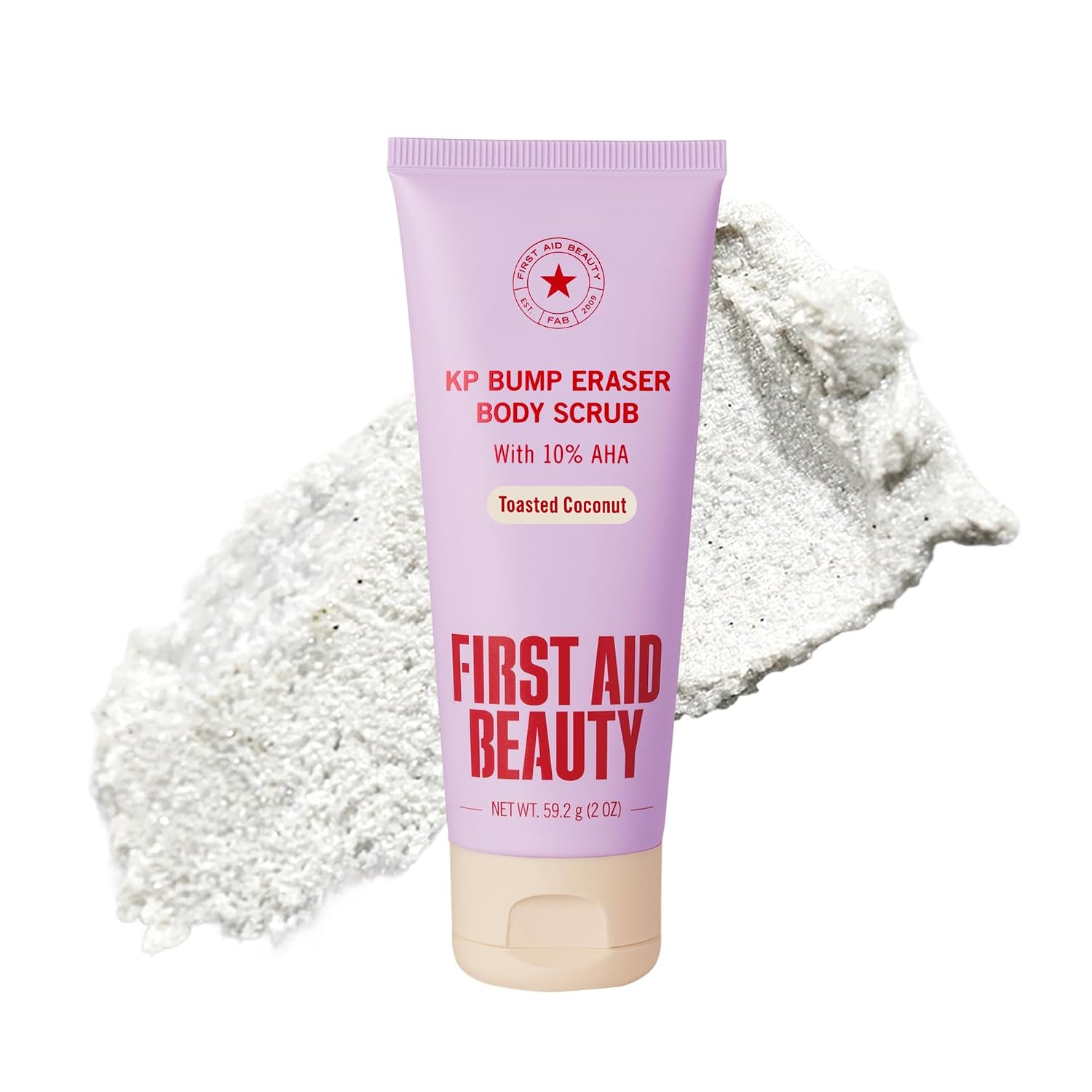 First Aid Beauty KP Bump Eraser Body Scrub with 10% AHA - Dermatologist-Tested Keratosis Pilaris Exfoliator - Support for Rough Bumps, Uneven Skin Texture & Strawberry Skin - Sensitive Skin