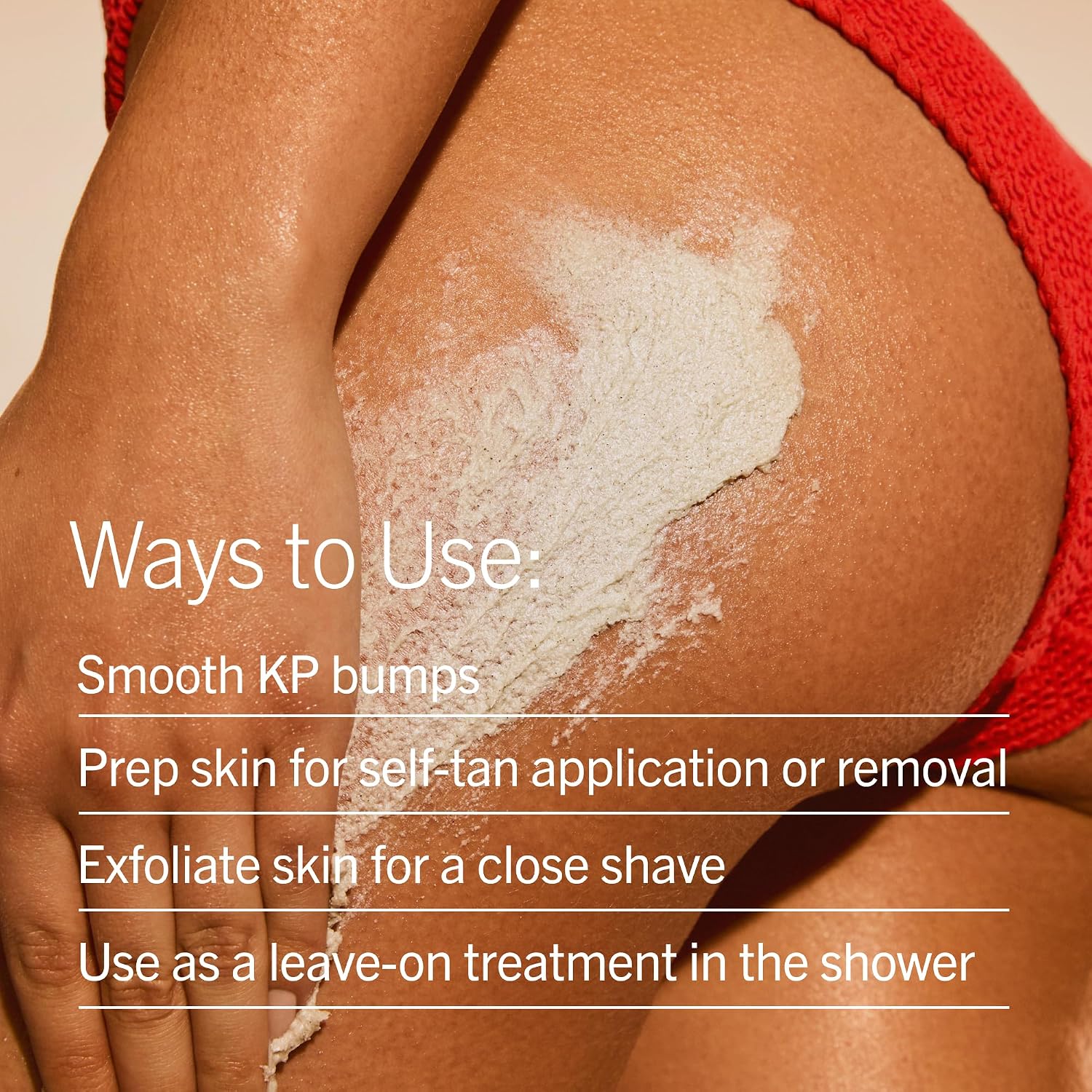 First Aid Beauty KP Bump Eraser Body Scrub with 10% AHA - Dermatologist-Tested Keratosis Pilaris Exfoliator - Support for Rough Bumps, Uneven Skin Texture & Strawberry Skin - Sensitive Skin